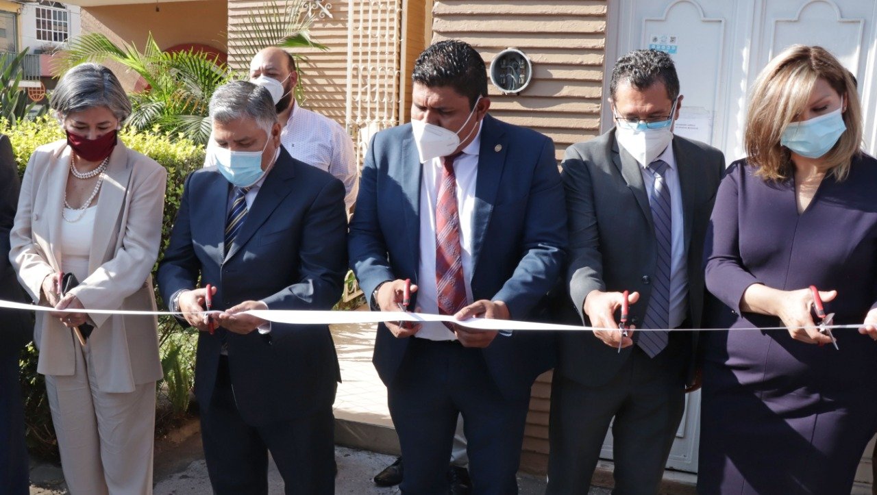 magistrado J. Jesús Sierra Arias durante el acto de la instalación formal de su primer Juzgado foráneo, en la ciudad de Uruapan