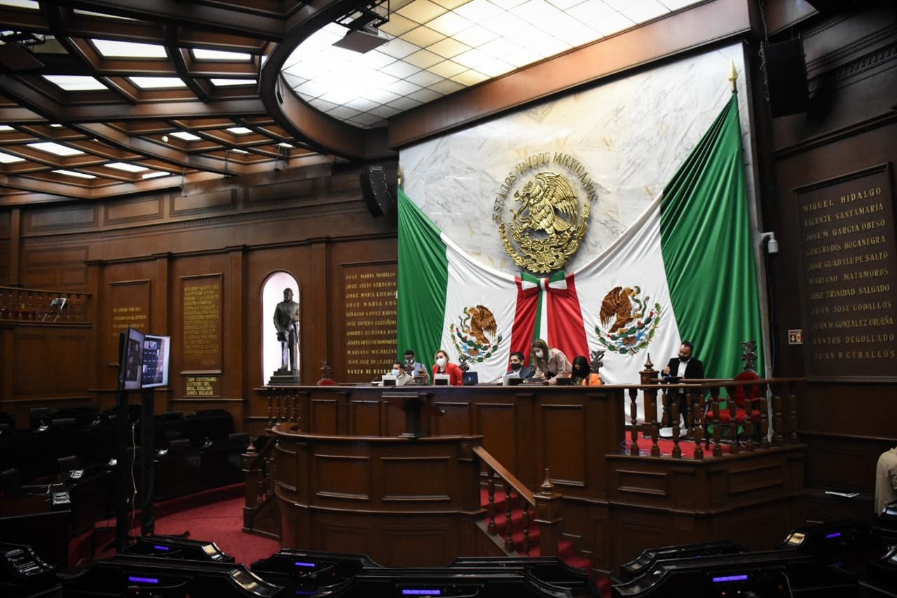 panoramica del interior del congreso de michoacán