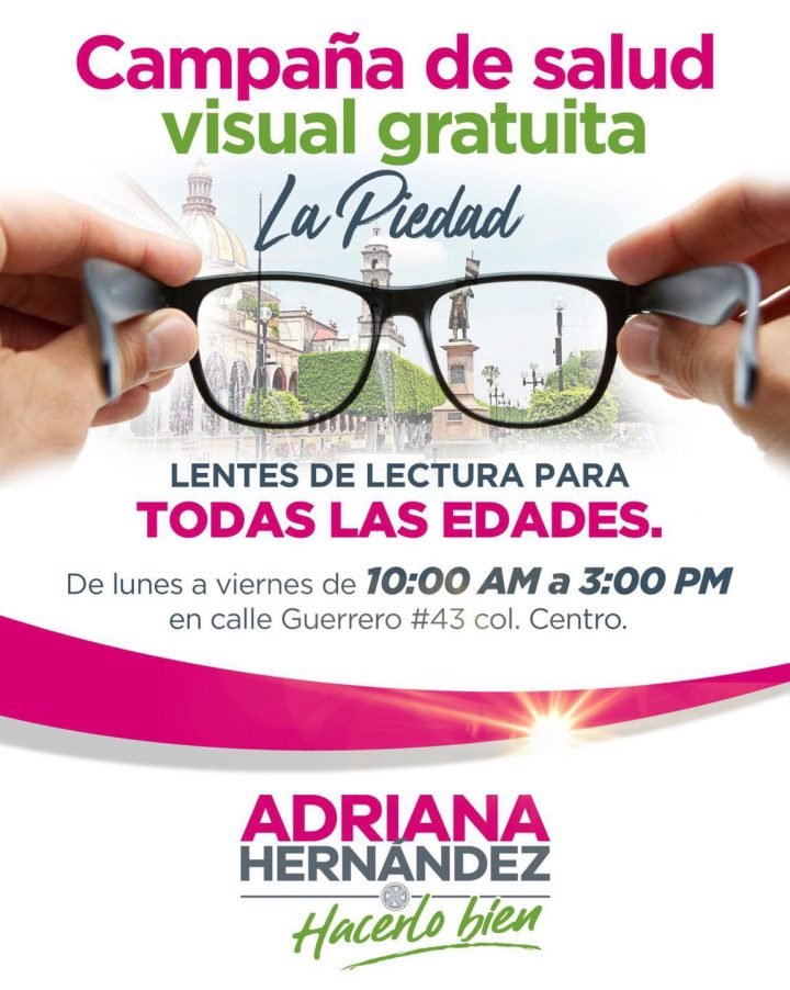Lanza Adriana Hernández campaña de salud visual en La Piedad