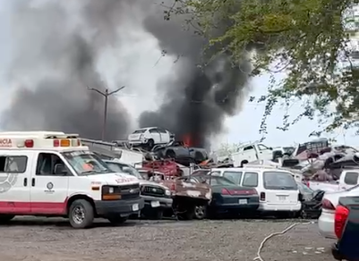 Incendio de corralón en apatzingán