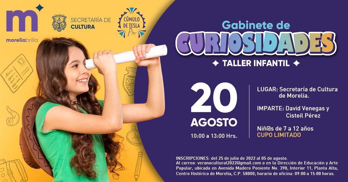 SeCultura Morelia invita a los talleres de verano infantiles