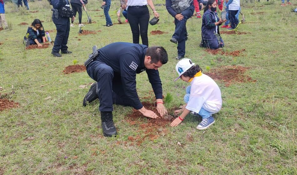SSP participa en jornada de reforestación del Oriente michoacano