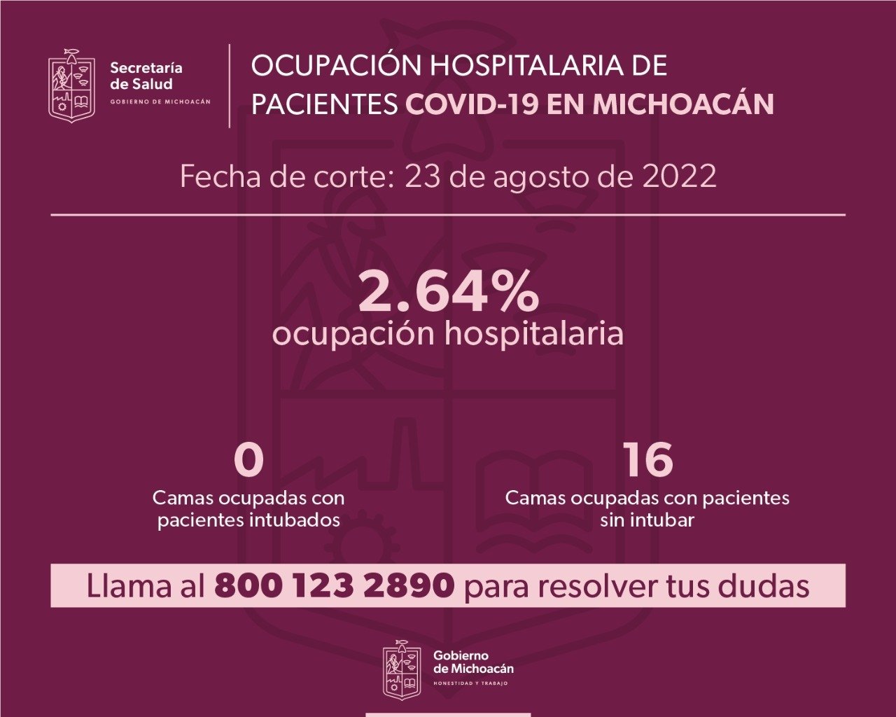 Continúan a la baja hospitalizaciones por infecciones respiratorias y Covid-19