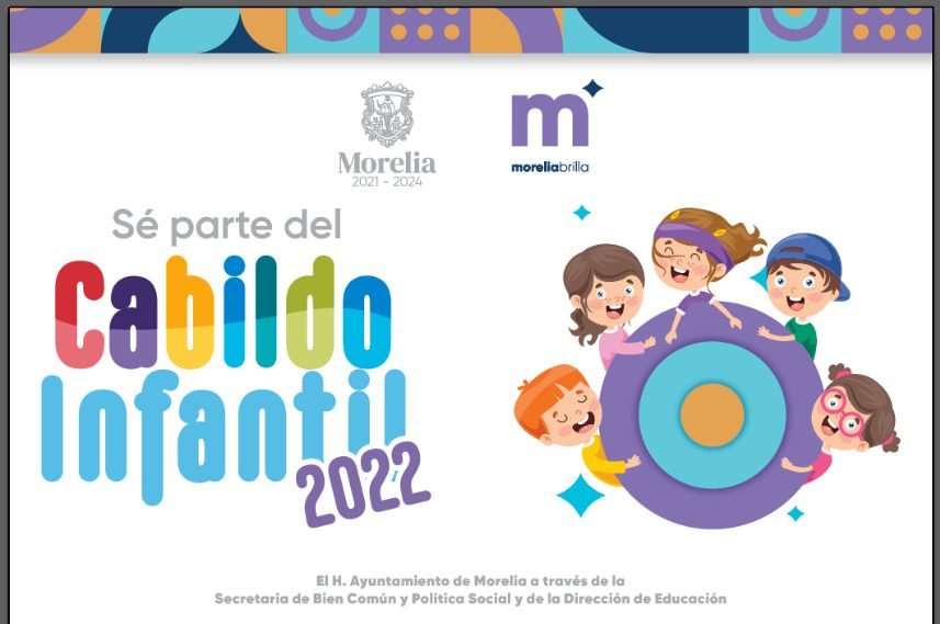 Lanza Gobierno de Morelia convocatoria para la integración del Cabildo Infantil