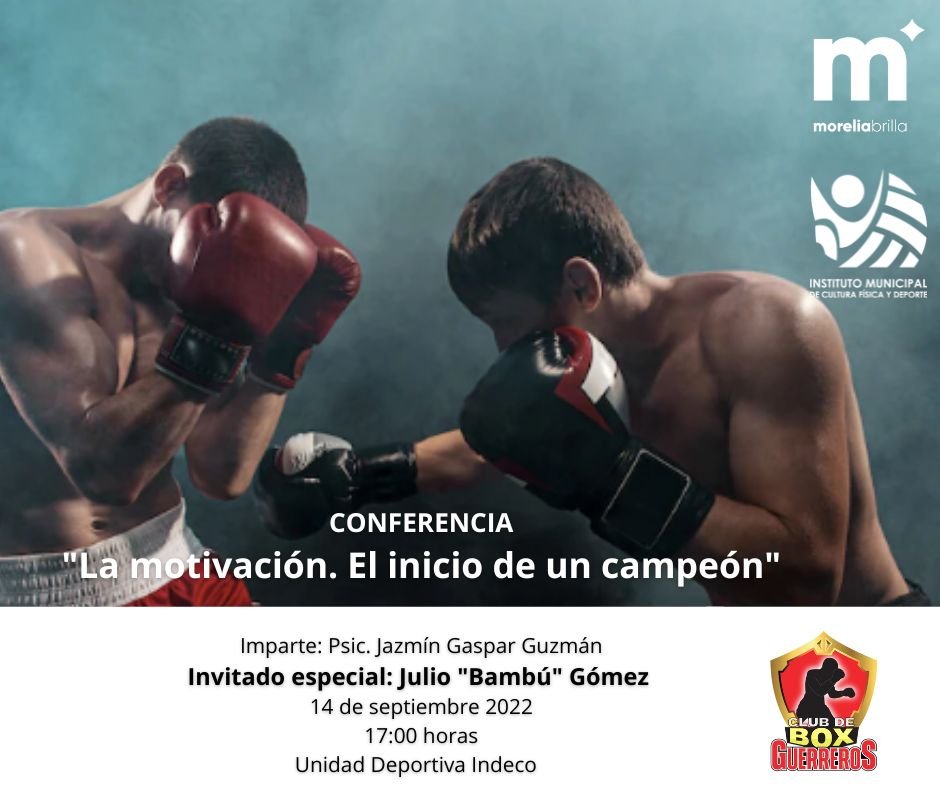 IMCUFIDE y Club de Box Guerreros realizarán charla de psicología en INDECO