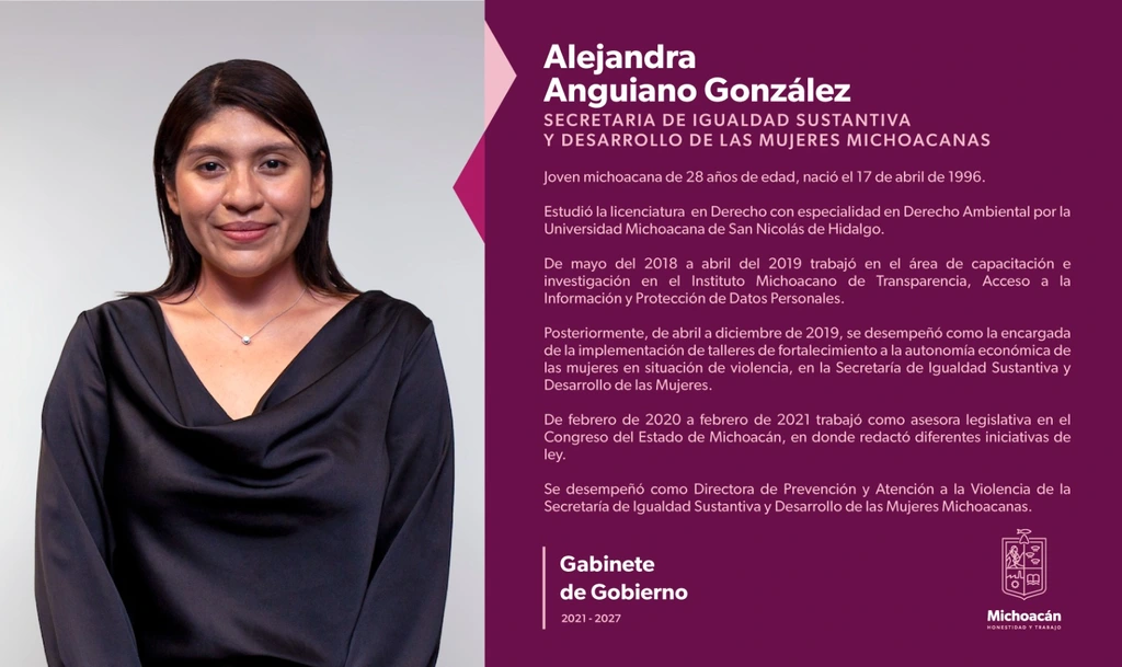 Bedolla nombró a Alejandra Anguiano como nueva titular de la Seimujer