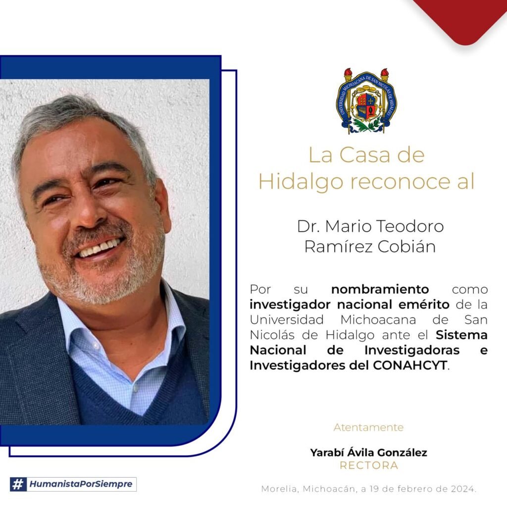 El doctor Mario Teodoro Ramírez, investigador nacional emérito del Conahcyt