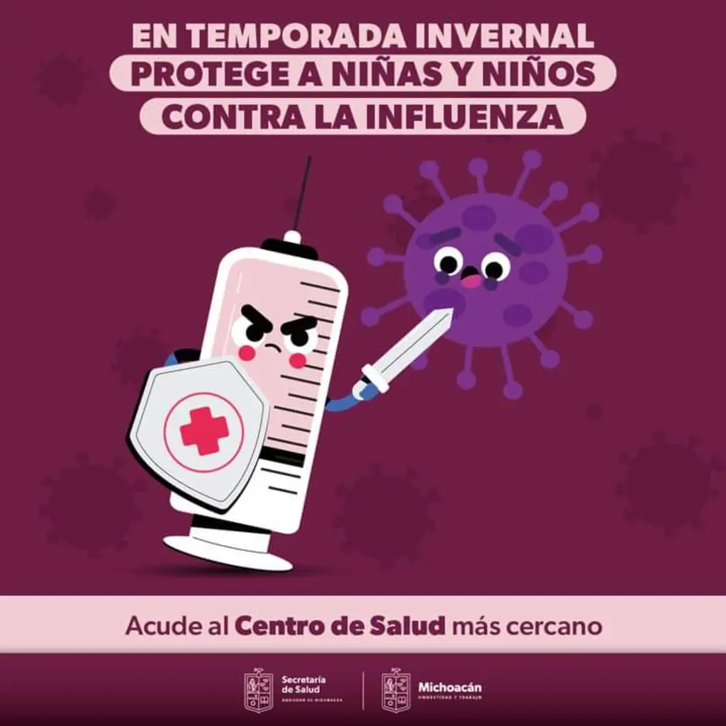 Sigue vacunación contra la influenza estacional en Michoacán