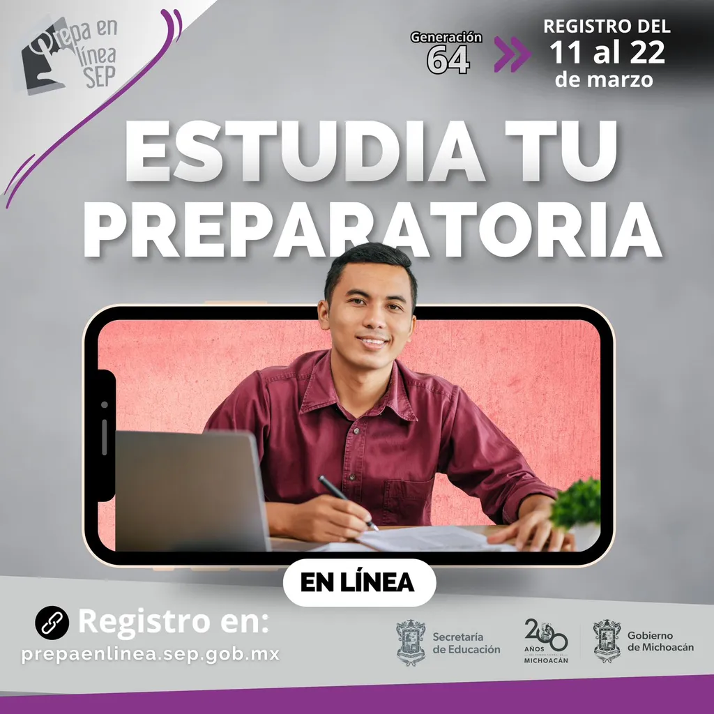Están abiertas las inscripciones para la prepa en línea con validez oficial