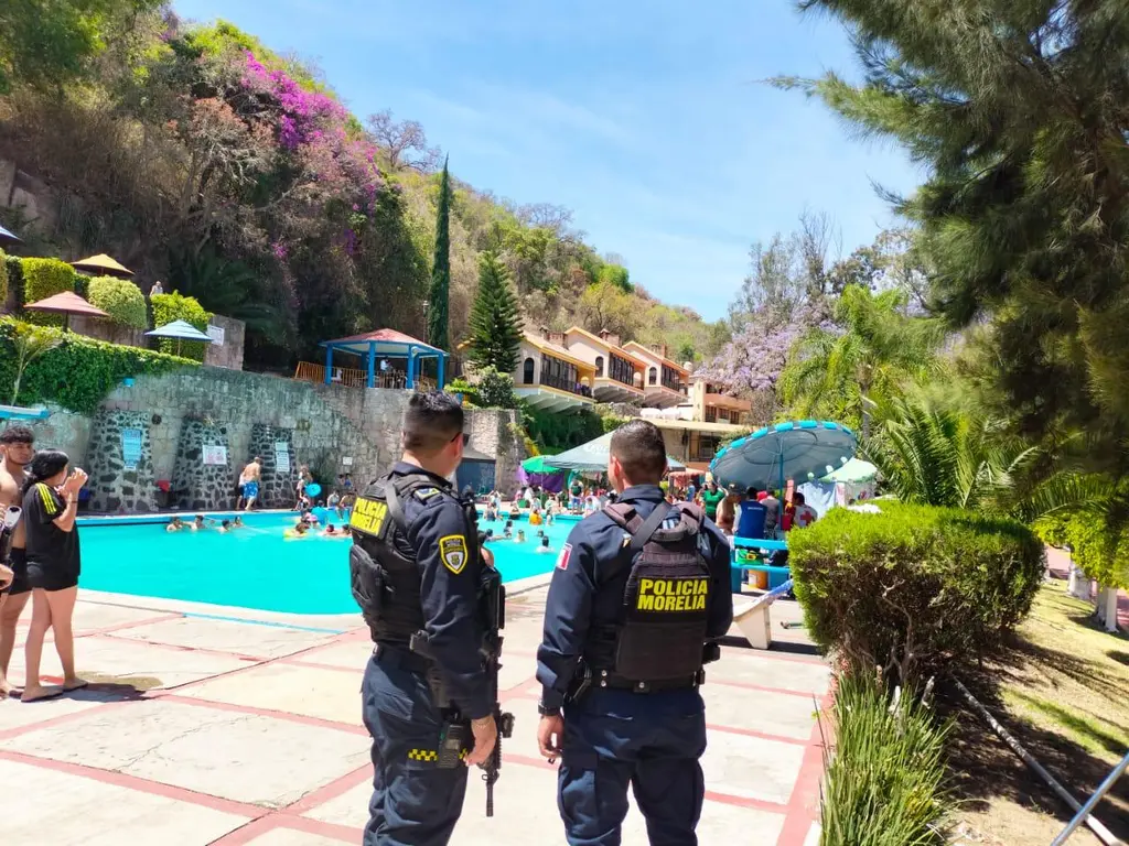 La Policía Morelia vigila en balnearios y tenencias
