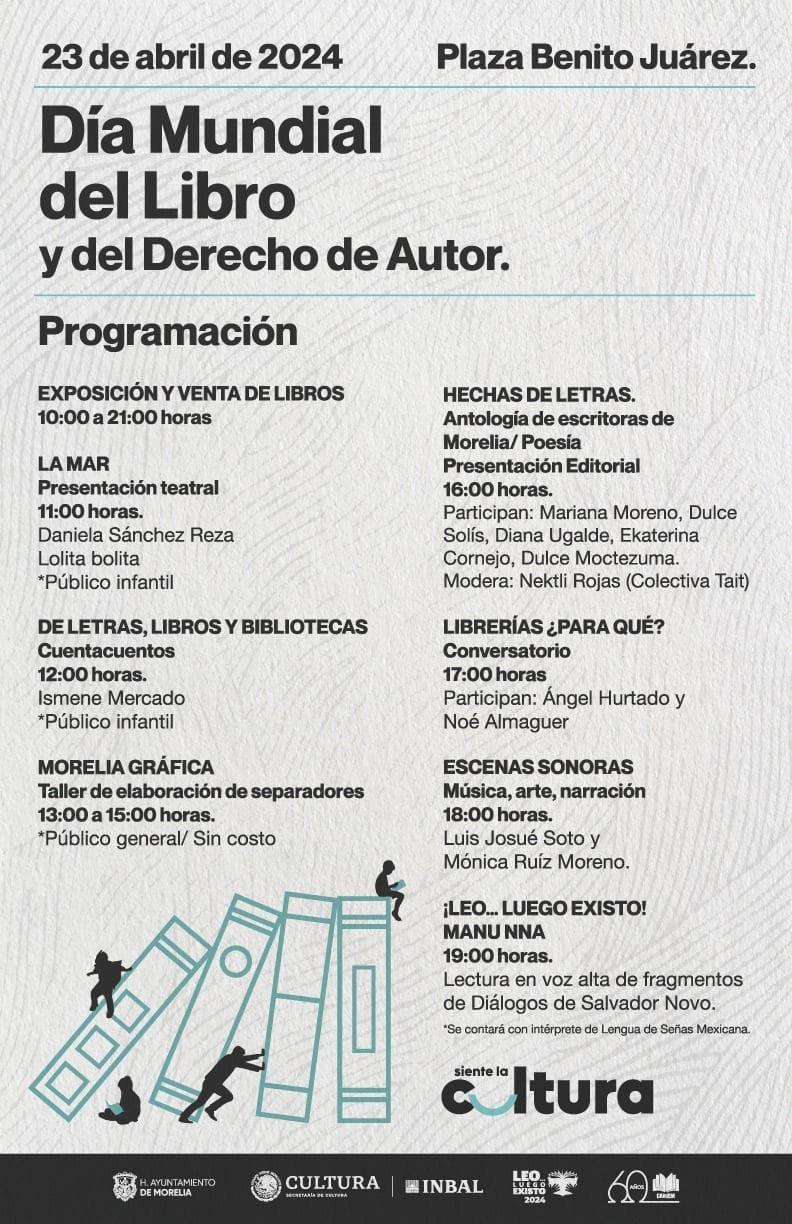 Invita Morelia al Día Mundial del Libro