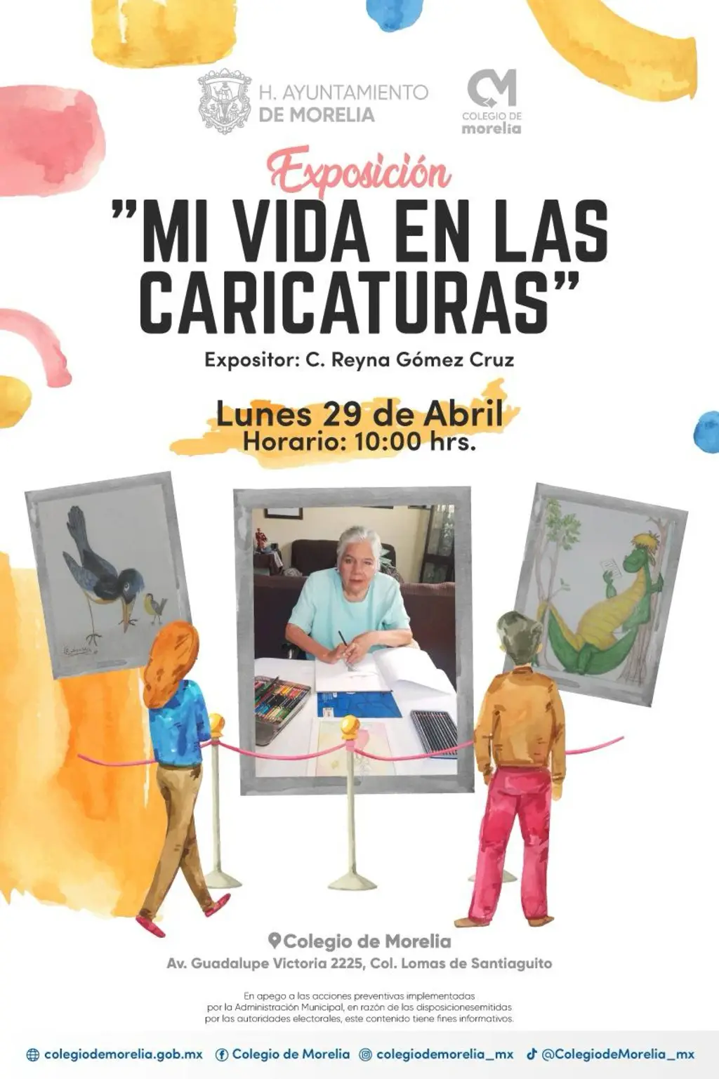 El Colegio de Morelia invita a la exposición "Mi vida en las Caricaturas"