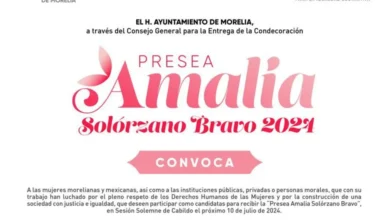 Abren la convocatoria a la Presea “Amalia Solórzano Bravo” 2024