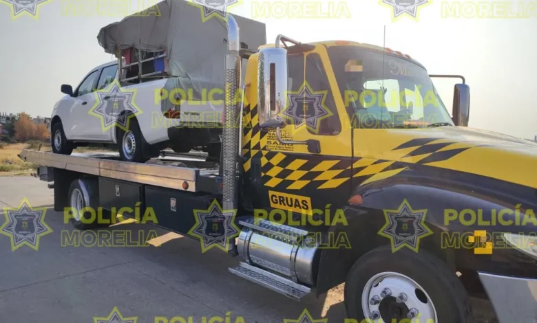 La policía moreliana recuperó una camioneta robada