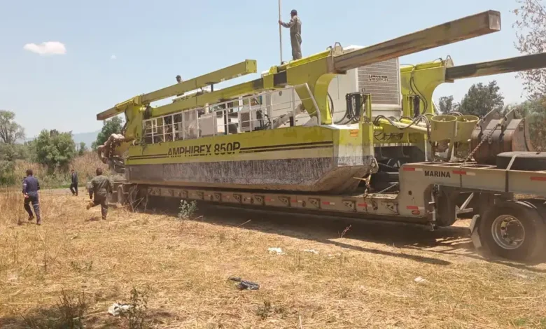 Llega a Pátzcuaro la segunda máquina limpiadora de la Secretaría de Marina
