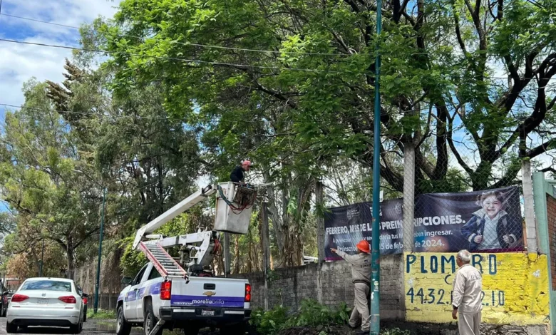 Brigadas del ayuntamiento podan, limpian y retiran basura en la colonia Jesús Romero Flores
