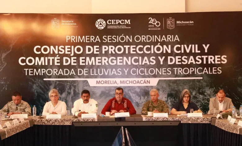 Michoacán está preparado para la temporada de lluvias y ciclones