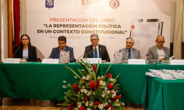 Presentan libro “La representación política en un contexto constitucional”, en el Congreso del Estado