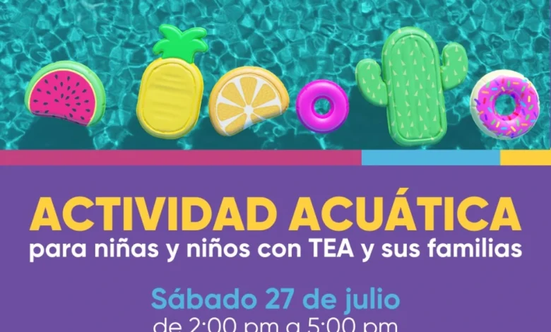 DIF Morelia invita a disfrutar de actividad acuática para niños con TEA y sus familias