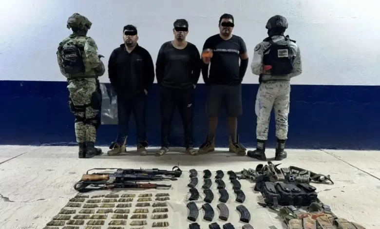 Detuvieron a tres sujetos con arsenal, en Buenavista
