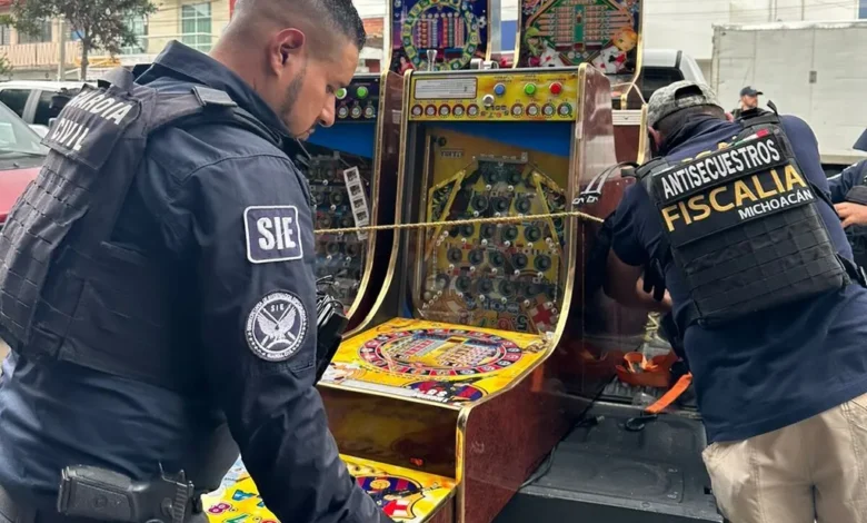 En Uruapan, se aseguraron 307 máquinas tragamonedas