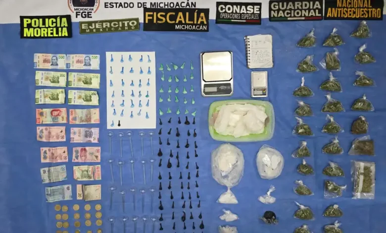 FGE aseguró más de 23 mil dosis de drogas y detuvo a seis en cateo realizado en Jesús del Monte