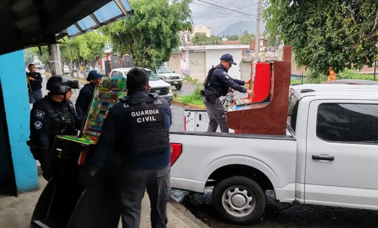 Han decomisado mil 528 máquinas tragamonedas en operativos entre SIE y FGE