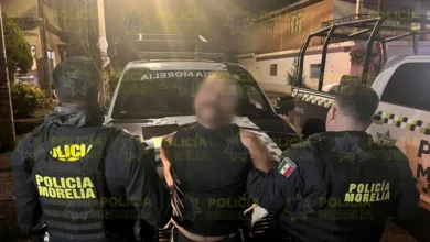 Policía Morelia detiene a sujeto por disparar un arma de fuego en vía pública