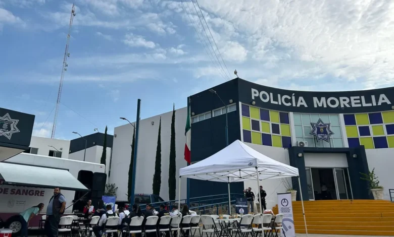 Policía Morelia realiza una jornada de donación de sangre en apoyo a niños con cáncer