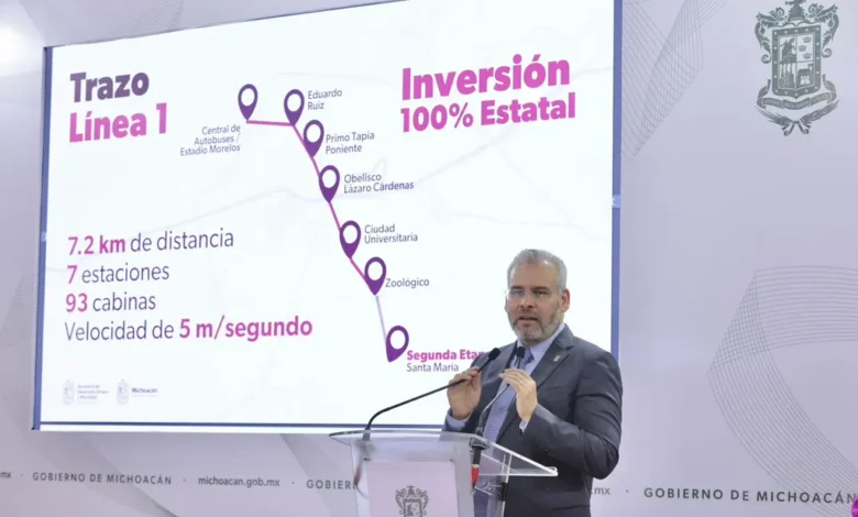 El teleférico y el metrobús van a revolucionar la movilidad y el transporte público en Morelia