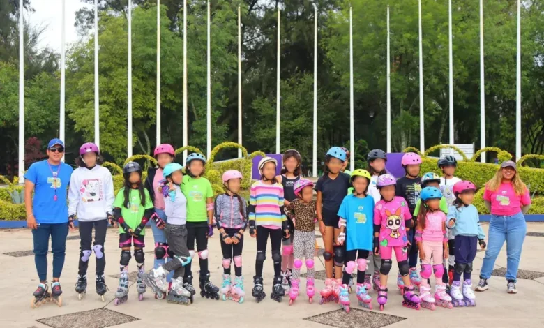 Patinaje con el maestro Claudio y Alejandra Herrera Chavez