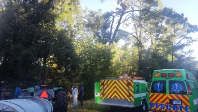 Un conductor de camión resultó herido al chocar