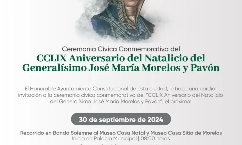 Alfredo Ramírez Bedolla fue el orador en la ceremonia por natalicio del don José María Morelos y Pavón