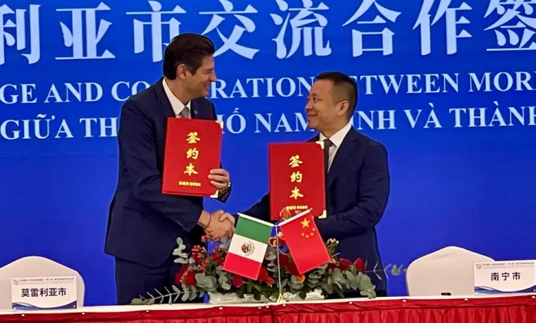 Firman hermanamiento las ciudades Morelia y Nanning