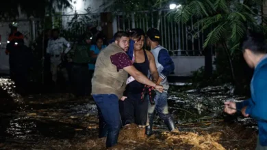 Se desbordó un río y devastó partes de Tangamandapio