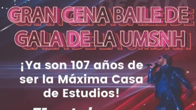 La UMSNH invita a la Cena de Gala por su 107 aniversario
