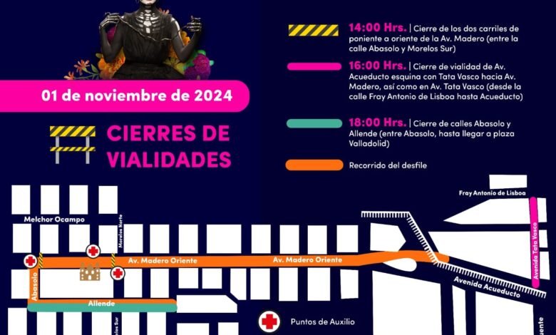 Morelia, lista para el espectacular desfile de Catrinas 2024