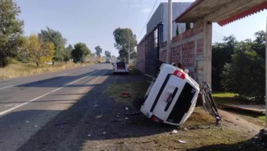 Volcó una camioneta