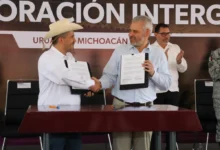 Bedolla y Manzo firman convenio para fortalecer la seguridad en Uruapan