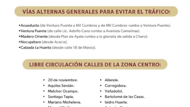 Cierres viales y vías alternas por el desfile del 20 de noviembre en el Centro de Morelia