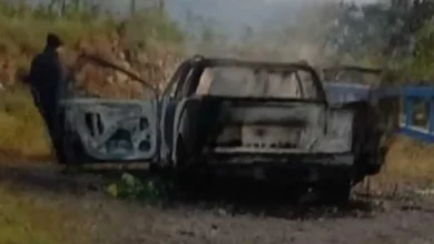 Encontraron una camioneta quemada que sospechan fue usada en el ataque contra Mauricio Solís