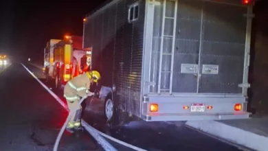 Una camioneta casi se incendia por llantas sobrecalentadas
