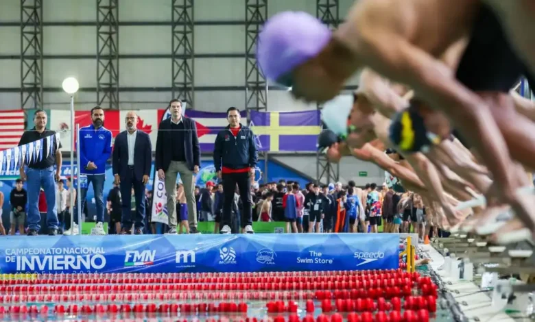 Alfonso Martínez inauguró el Campeonato Nacional de Natación de Invierno