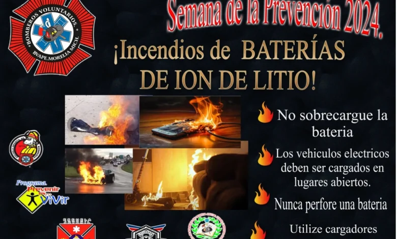 Los bomberos recomiendan cuidado con las pilas de celulares
