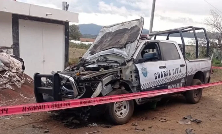 Atacaron con explosivos una patrulla de la Guardia Civil en Tangamandapio