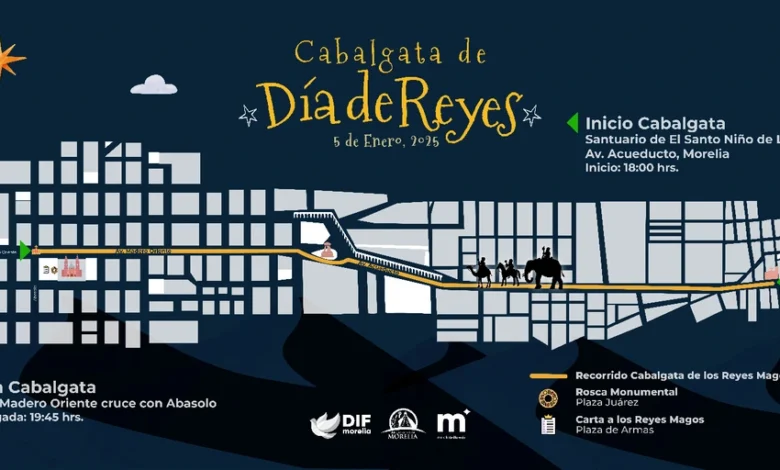 Por Cabalgata de Día de Reyes, habrá cortes a la circulación