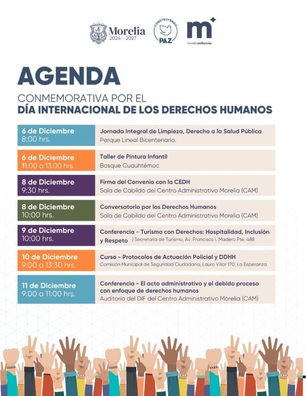 Morelia impulsa agenda por el Día Internacional de los Derechos Humanos ...